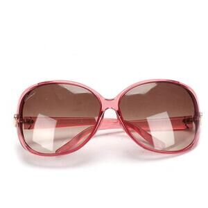 Gucci Women's Red Plastic Oversized Tinted Sunglasses